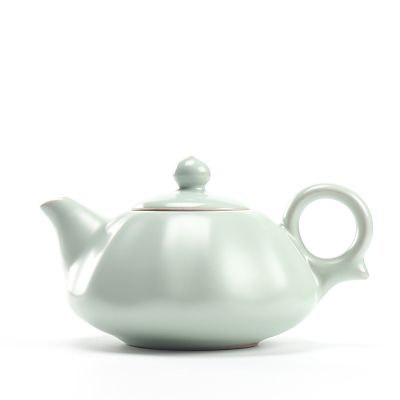 汝窑茶壶单壶陶瓷 开片功夫茶具家用冰裂小茶壶过滤泡茶壶 泡茶器