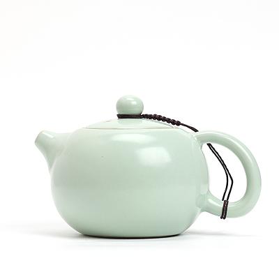 汝窑茶壶单壶陶瓷 开片功夫茶具家用冰裂小茶壶过滤泡茶壶 泡茶器